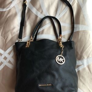 Black leather bag